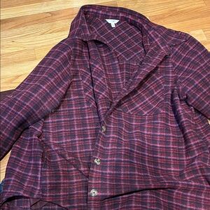 Terra & Sky Women's Plaid Blazer in Red and Black